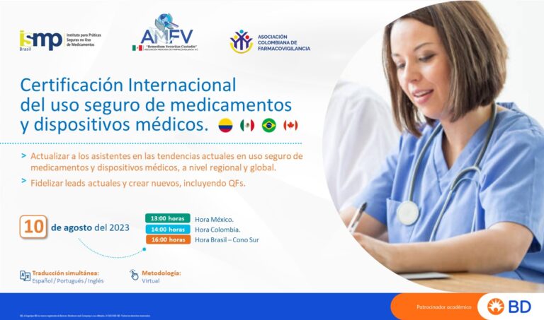 Curso Certificación Internacional en uso seguro de medicamentos y dispositivos médicos💊💉⚕️🩻🏥