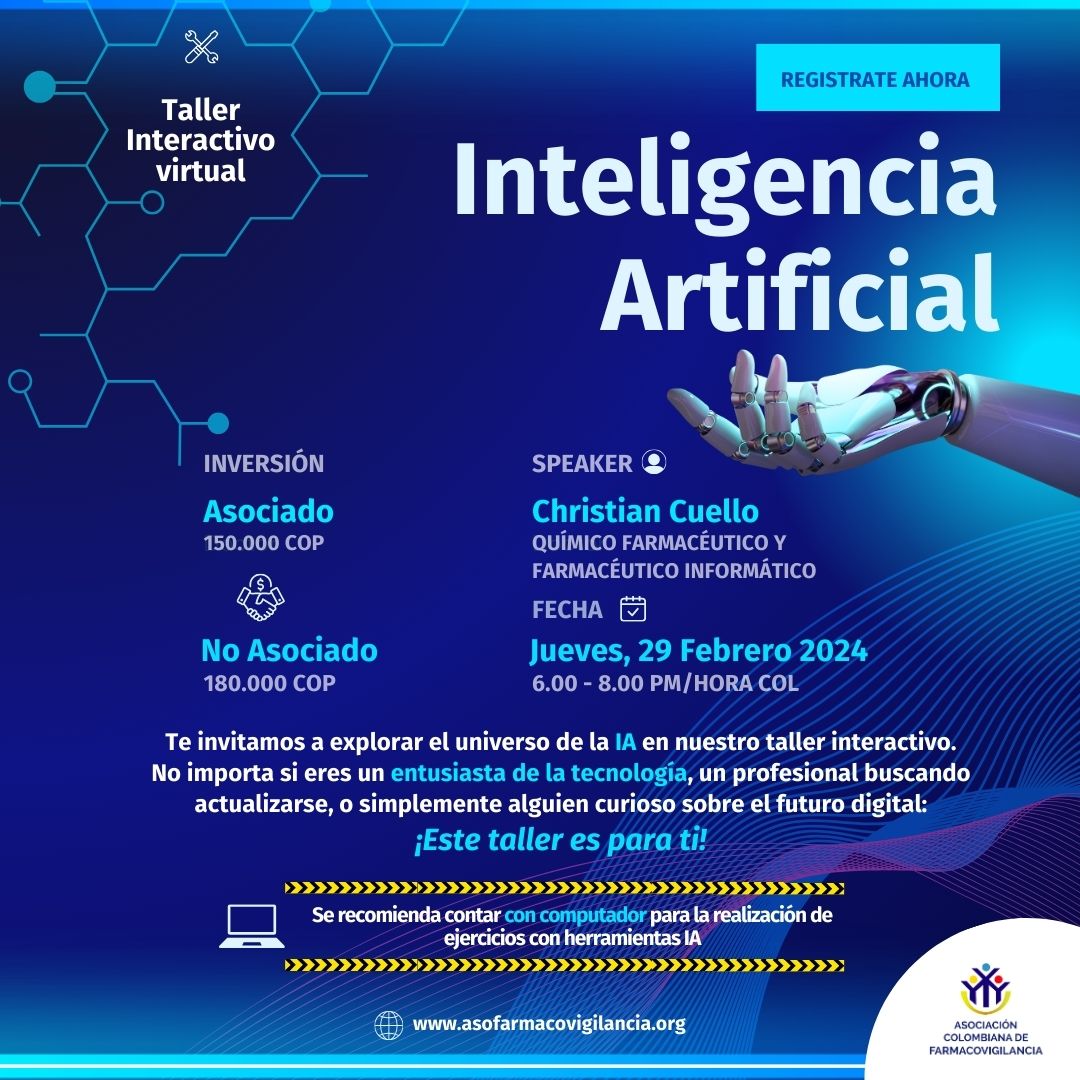 💻💊Taller Interactivo Virtual de Inteligencia Artificial