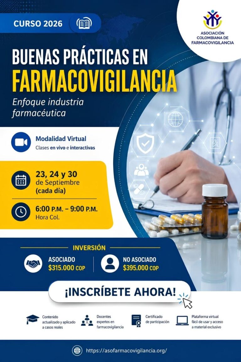 Buenas Prácticas en Farmacovigilancia 2026- Enfoque Industria Farmacéutica